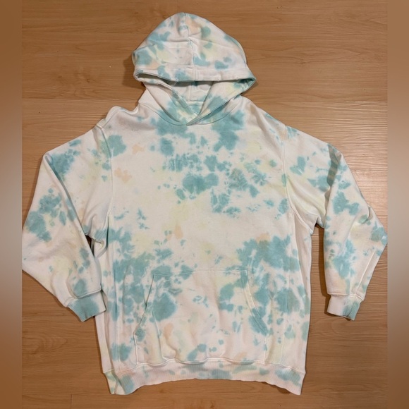 Aerie Women's Tie-Dye Hoodie - Blue and Cream - Picture 2 of 6